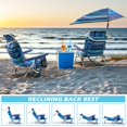thumbnail image 4 of Silla de playa PRETZI, mochila con paraguas ajustable, color azul, 4 of 7