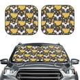 thumbnail image 6 of Lsque Mouse Cheese 2 PCS Windshield Sun Shade | CarFoldable Window Covers | Car Accessories Reflect UV for Universal Cars SUV Truck | Medium, 6 of 7