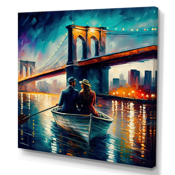 Designart Romantic Evening On A Small Boat I Canvas Wall Art