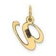 thumbnail image 3 of Diamond2Deal 14K Yellow Gold Small Script Letter V Initial Pendant for Women, 3 of 6