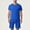 Blue, variant on Mens Short Sets 2 Piece Outfits Short Sleeve T Shirt & Shorts Mens Summer Shorts Beach Wear Men Vacation Outfits Sets