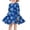 Blue, variant on FKELYI Christmas Long Sleeve Dress Size 7-8 Comfortable Kids Swing Party Dress Loose Blue Snowflake Girls Midi Dress Long Sleeve,Christmas Gift