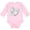 AD-Pink, variant on Lung Cancer Awareness White Ribbon Around Heart Boys or Girls Long Sleeve Baby Bodysuit