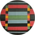 thumbnail image 1 of Ahgly Company Machine Washable Indoor Round Contemporary Hazel Green Area Rugs, 4' Round, 1 of 7