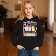 thumbnail image 2 of oqasdz Girls Hoodies 100 Days of School Cute Graphic Hooded Sweatshirt Athletic Playwear Long Sleeve Pullover Loose Fit Casual Outwear, 2 of 6