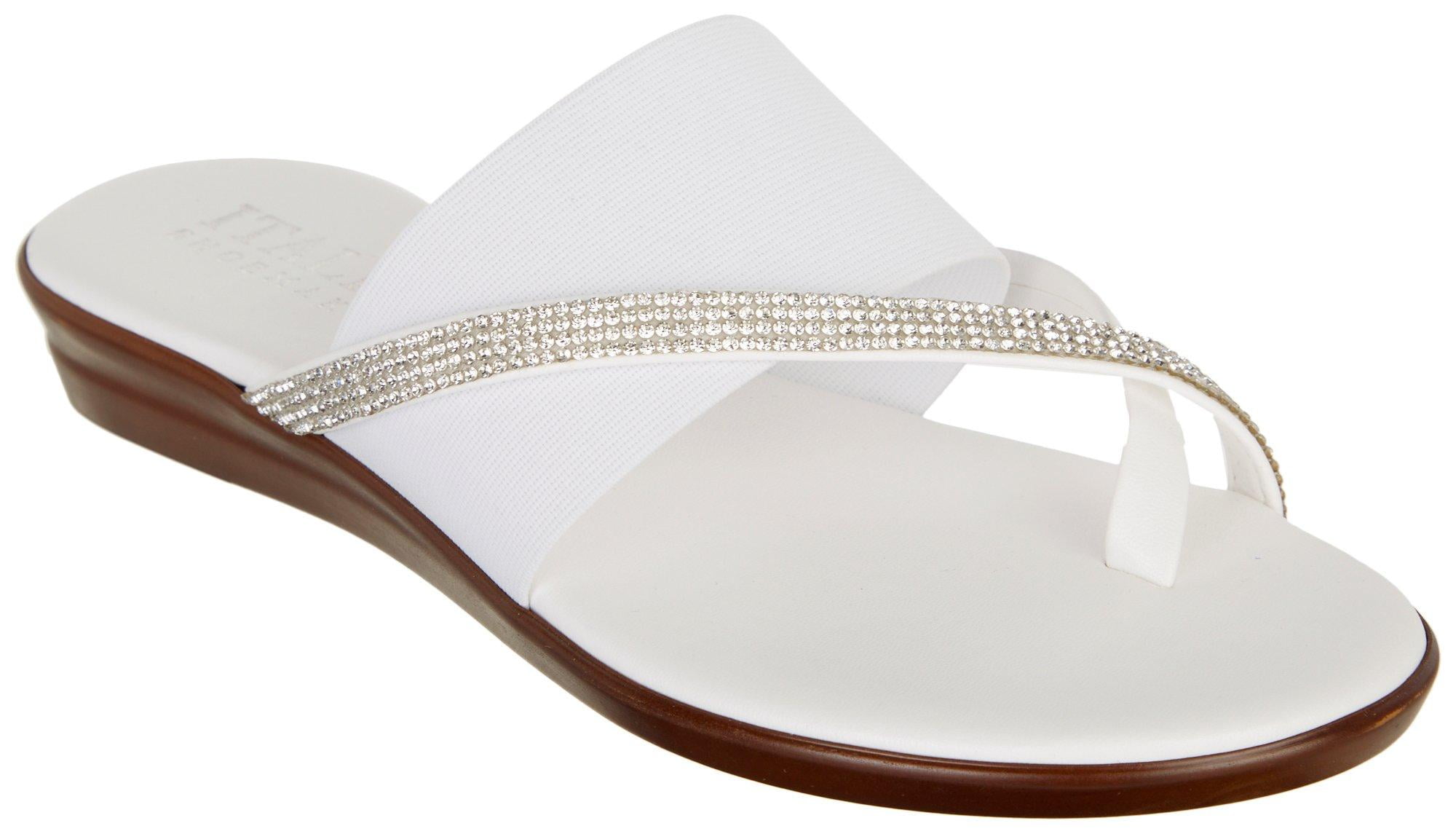 Italian Shoemakers Caty Slip On Dressy Thong Low Wedge Sandals Choose Sz/Color 