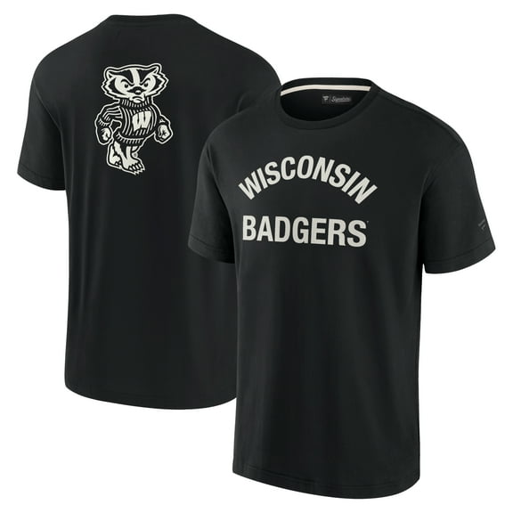 Unisex Fanatics Black Wisconsin Badgers Elements Super Soft Short Sleeve T-Shirt