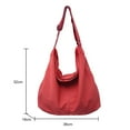 thumbnail image 4 of Bolso De Hombro De Lona Bolso tutoriales de Harajuku japonés de mensajero de color sólido Cremallera para viajes, 4 of 8