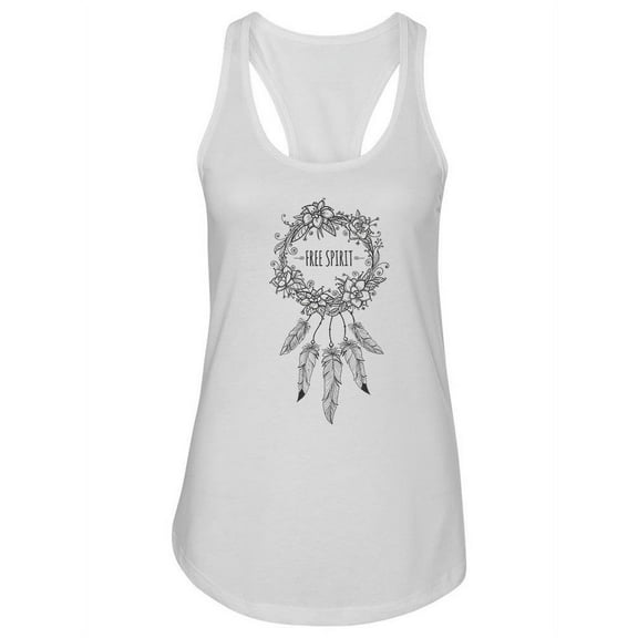 Boho Indian Wreath With Flowers Tank Women -Image by Shutterstock, Female Small