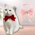 thumbnail image 4 of opvise Adorable Exquisite with Bell Pet Kitten Cat Velvet Bowknot Neck Strap Pet Collar Pink, 4 of 7