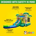 thumbnail image 5 of Pogo Bounce House Water Slide and Splash Pool with Blower, Tropical Jungle Kids Inflatable Jumper, 5 of 8