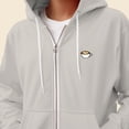 thumbnail image 5 of Dalix Cappuccino Embroidered Zip Hoodie Fleece Long Sleeve Pocket Warm Soft Mens in Silver XL X-Large, 5 of 5