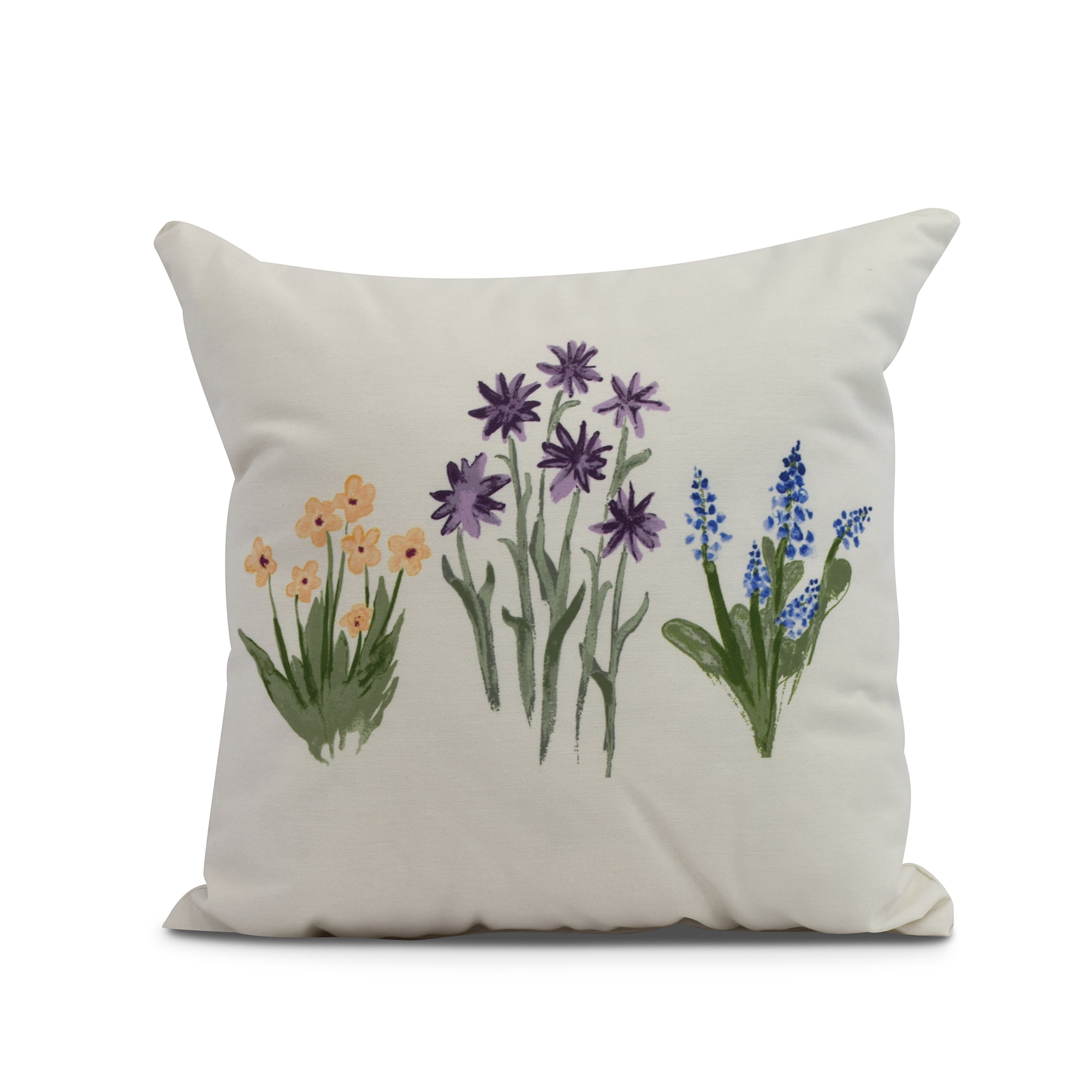 Simply Daisy, 20 x 20 inch,Flower Trio Decorative Pillow,Purple ...