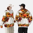 thumbnail image 6 of Kll Autumn Pumpkins Fall Leaves Print Men'S Women’s Upf 50+ Sun Protection Outdoor Hoodie Jacket Long Sleeve Fishing Hiking Performance Shirt- Medium, 6 of 8