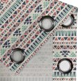 thumbnail image 4 of Ambesonne Tribal Grommet Curtain, Native Art, 50" x 96", Night Blue Sea Green, 4 of 6