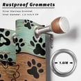 thumbnail image 6 of 1 Panel Outdoor Curtains for Patio Waterproof 54"x95" Teal Blue Brown Weatherproof Privacy Outsides Curtains, Rustic Farmhouse Dog Paw Vintage Grommet Thermal Drapes for Cabana Porch Pergola, 6 of 8