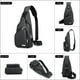 thumbnail image 3 of Mochila bandolera impermeable para hombres y mujeres, mochila para senderismo, mochila multiusos cruzada para el pecho, 3 of 5
