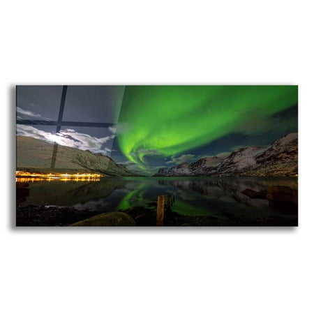 Epic Art 'Northern Lights 1' by Epic Portfolio, Acrylic Glass Wall Art, 24"x12"