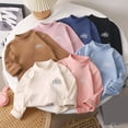 thumbnail image 4 of Avtoify Girls Long Sleeve Shirts Casual, Toddler Girls Fall Clothes, 3-16 Years Old Children's Casual Thick Half High Neck T-Shirt Basic Shirt Long Sleeve Round Neck top/Shirt, 4 of 4