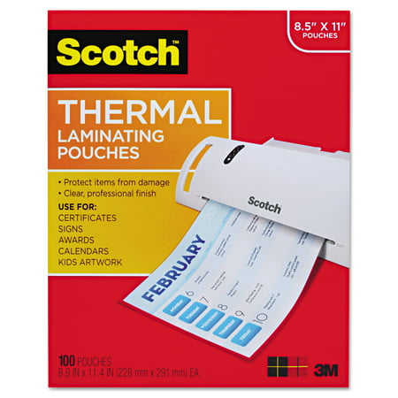 Scotch Thermal Laminating Pouches 100 Count, Letter Size