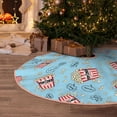thumbnail image 6 of Daiia I Am A Fan Popcorn Drawing Merry Christmas Tree Skirt , Xmas Large Lace-up Tree Skirt, Santa Snowflakes Rustic Home Decorations New Year Party Farmhouse Decor-36", 6 of 7