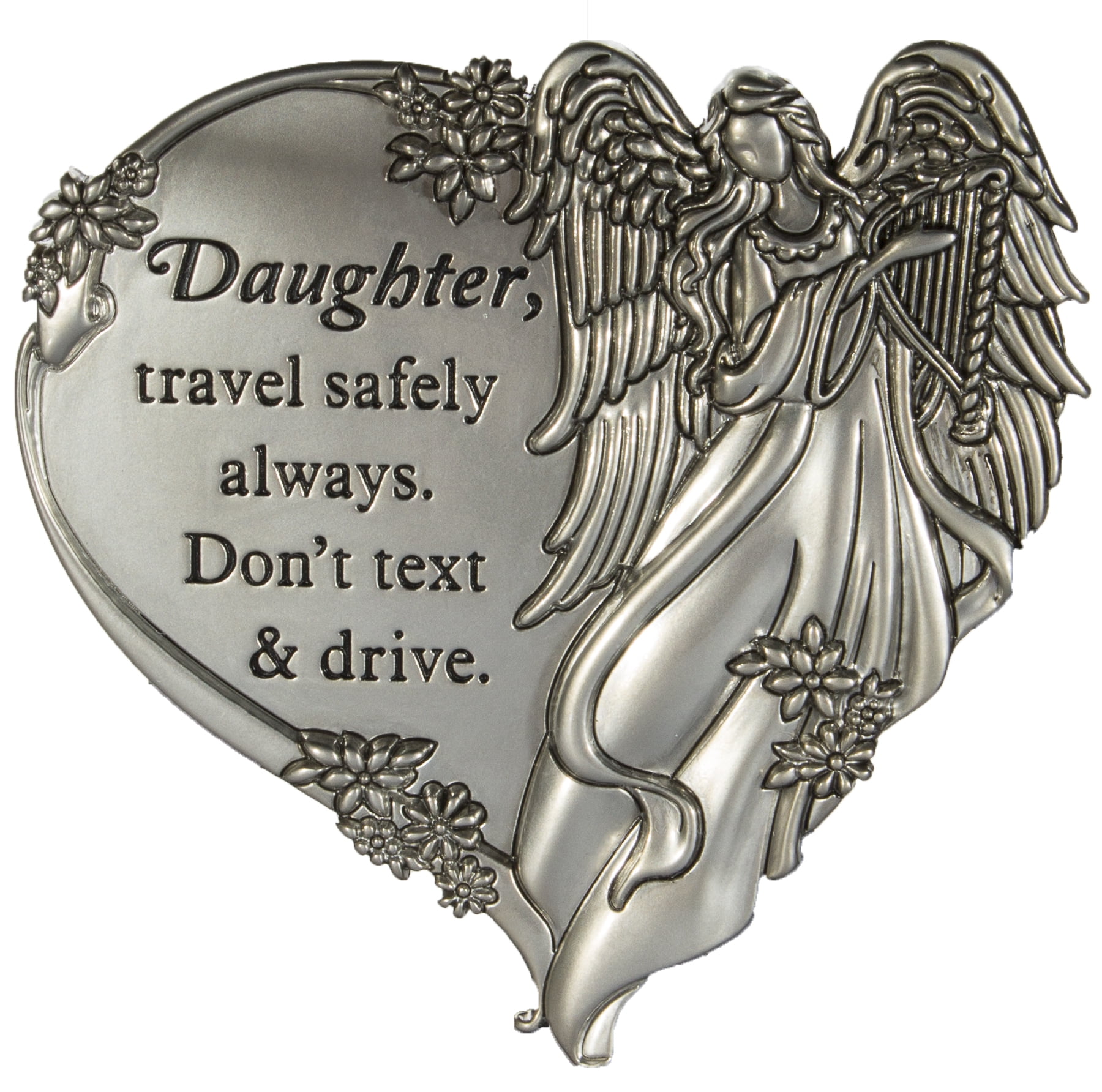 Ganz Zinc Guardian Angel Visor Clip Don't Text And Drive Daughter