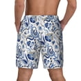 thumbnail image 4 of Goofa Blue Paisley Printed Men's Swim Trunks Board Shorts Quick Dry Mens Swimming Trunks with Compression Liner,Breathable Fit Hawaii Beach Shorts-Medium, 4 of 9