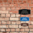 thumbnail image 2 of Signs ByLITA Fancy Private Residence Do Not Enter Sign - Laser-Engraved Lettering | Durable ABS Plastic | Vibrant Colors | Powerful Foam Tape (Black) - Large (2 Pack), 2 of 8