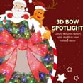 thumbnail image 5 of HOMCOM 60in Pre-Lit Christmas Wreath with 3D Red Bow, Christmas Wreath for Front Door with 11 Lighting Modes, 300 LED Lights, 5 of 9