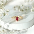 thumbnail image 4 of Rosec Jewels Natural Ruby Solitaire Promise Ring with Diamond for Women - AAA Grade, 10K Yellow Gold, US 11.00, 4 of 9