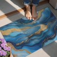 thumbnail image 4 of Blue White Gold Marble Pattern Door Rugs,Washable Non Slip Door Mats Indoor,Decorative Door Mats,Entry Mat Indoor for Entrance,Bedroom,Kitchen,Bathroom,20"x32", 4 of 6