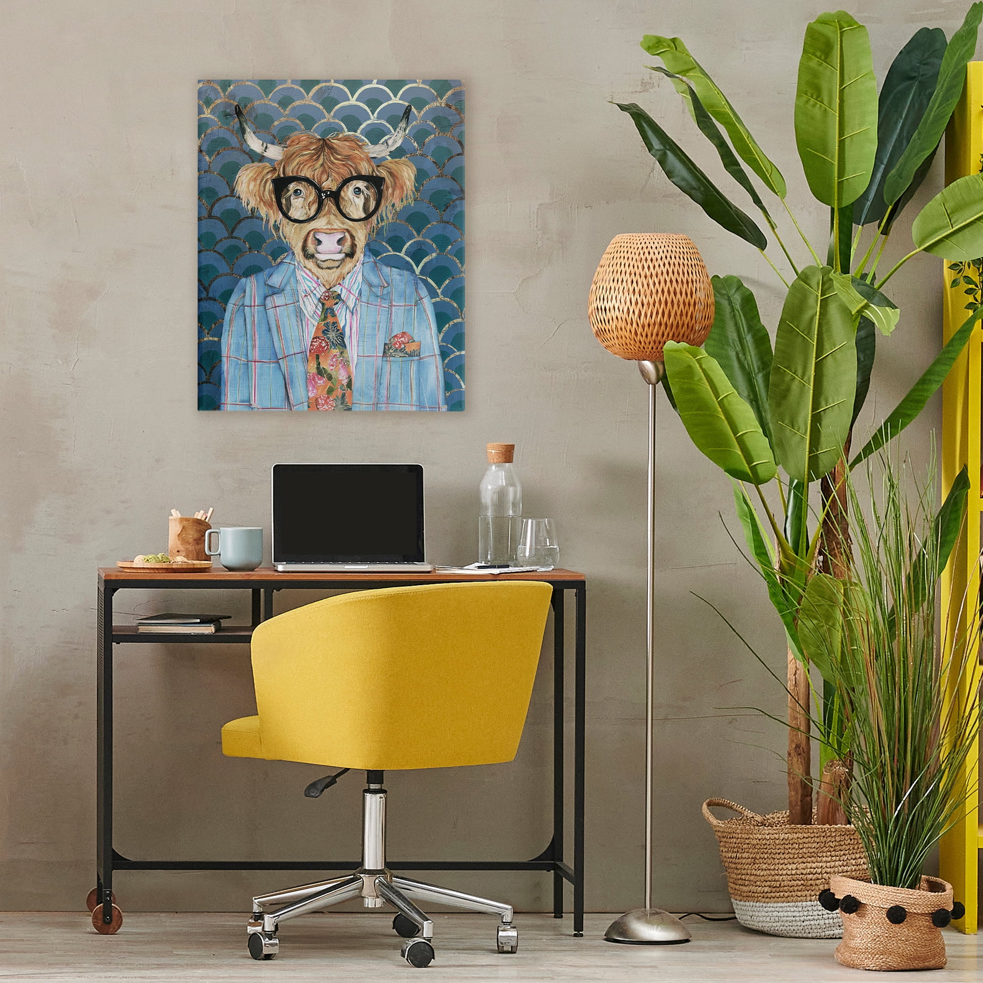 Stupell Industries Cool Highlander Portrait Canvas Wall Art, design by Svetlana Aleynikova
