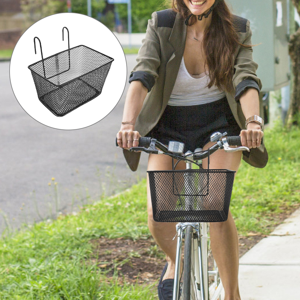 WRISTBIQUE 2Pcs Mountain Bike Basket Iron Simple and Practical Bicycle Basket for Riders