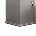 thumbnail image 5 of Saltoro Sherpi 3 Drawer Fabric Upholstered Wooden Vanity Desk with Padded Stool, Gray, 5 of 8