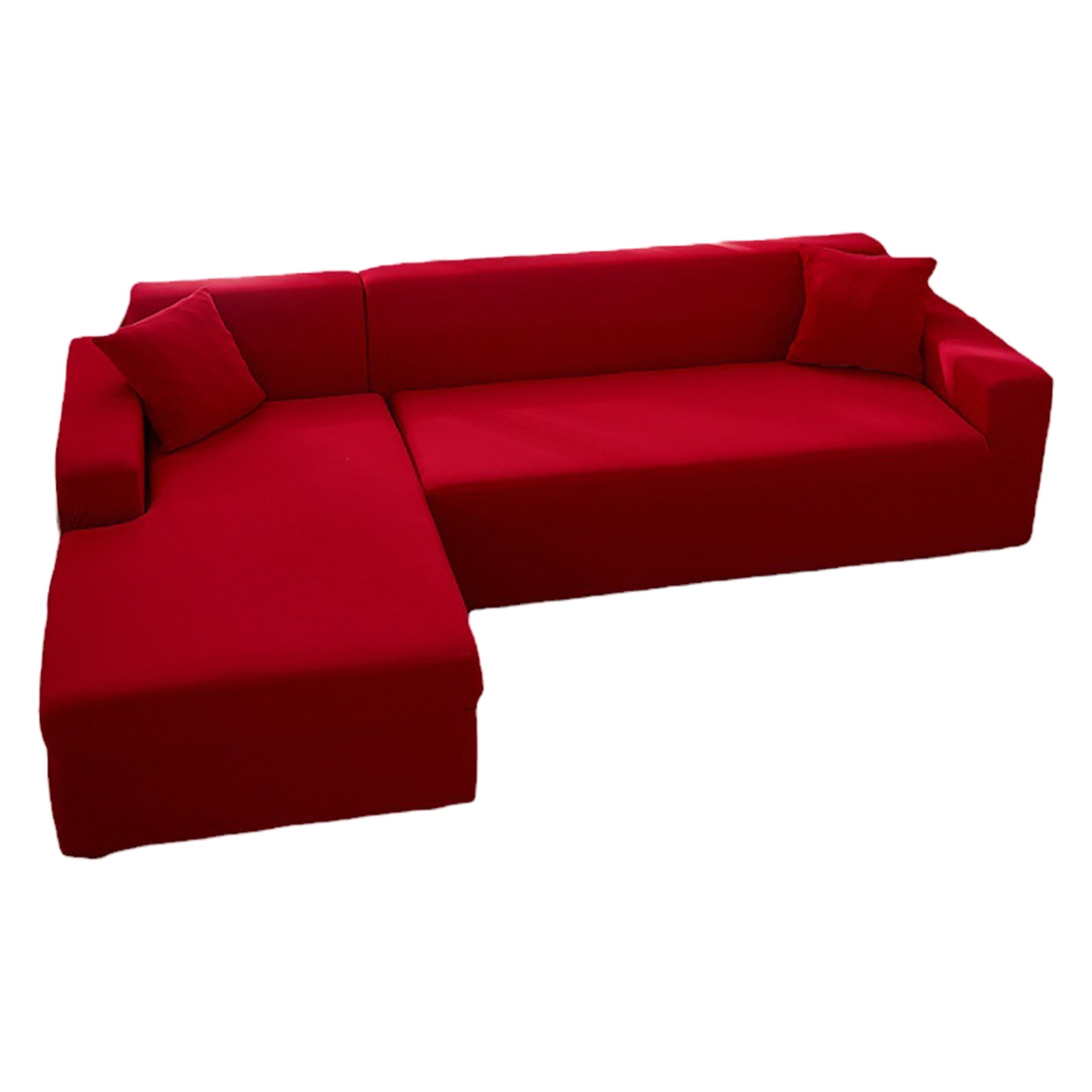 Sofa Cover,Red Four Seasons Universal Type Milk Silk Elastic Sofa Cover Full Enveloping Universal Sofa Cover Combination