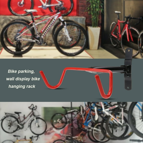 RENACLIPY Adjustable Bike Wall Hanger Fold-Up Garage Storage Rack Black Heavy Duty Space Saving