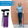 thumbnail image 2 of RMS Folding Cane - Foldable, Adjustable, Lightweight Aluminum Offset Walking Cane - Collapsible Walking Stick with Ergonomic Derby Handle - Ideal Daily Living Aid for Limited Mobility (Lavender), 2 of 6