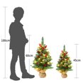 thumbnail image 3 of Riwcyla 24 Inches Christmas Trees Battery Operated Artificial Prelit Tabletop Christmas Tree with Warm Lamp String Light Berries Pine Cone Ornaments for Dining Table Desk Home Holiday Decorations, 3 of 6