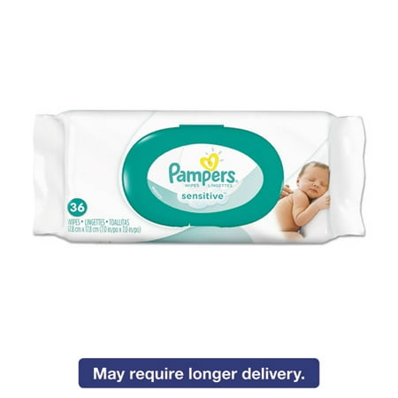 Pampers Sensitive Baby Wipes, Unscented, 6, 36/Pack