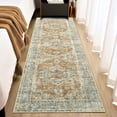thumbnail image 2 of HOMERRY 2' x 6' Runner Rug Low-Pile Runner Carpet Vintage Distressed Printed for Kitchen, Yellow, 2 of 7