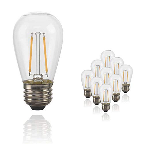 Mr Beams Led S14 Low Voltage Replacement Bulbs With E26 Base For Outdoor Solar String Lights 12 Pack Clear Com Outdoor Solar String Lights, Replacement Led Bulbs For Solar Garden Lights