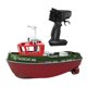 thumbnail image 2 of 1/72 RC Tugboat Play Water Toy, bote de control remoto de motor doble hacia atrás hacia atrás y controlador remoto para piscinas para niños regalo Verde, 2 of 8