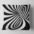 thumbnail image 2 of Designart Spiral Black n White - Contemporary Throw Pillow - 16x16, 2 of 5