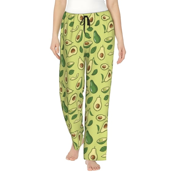 Avocado Pattern Women'S Pajama Pants Drawstring Pj Bottoms Pants With Pockets X-Large