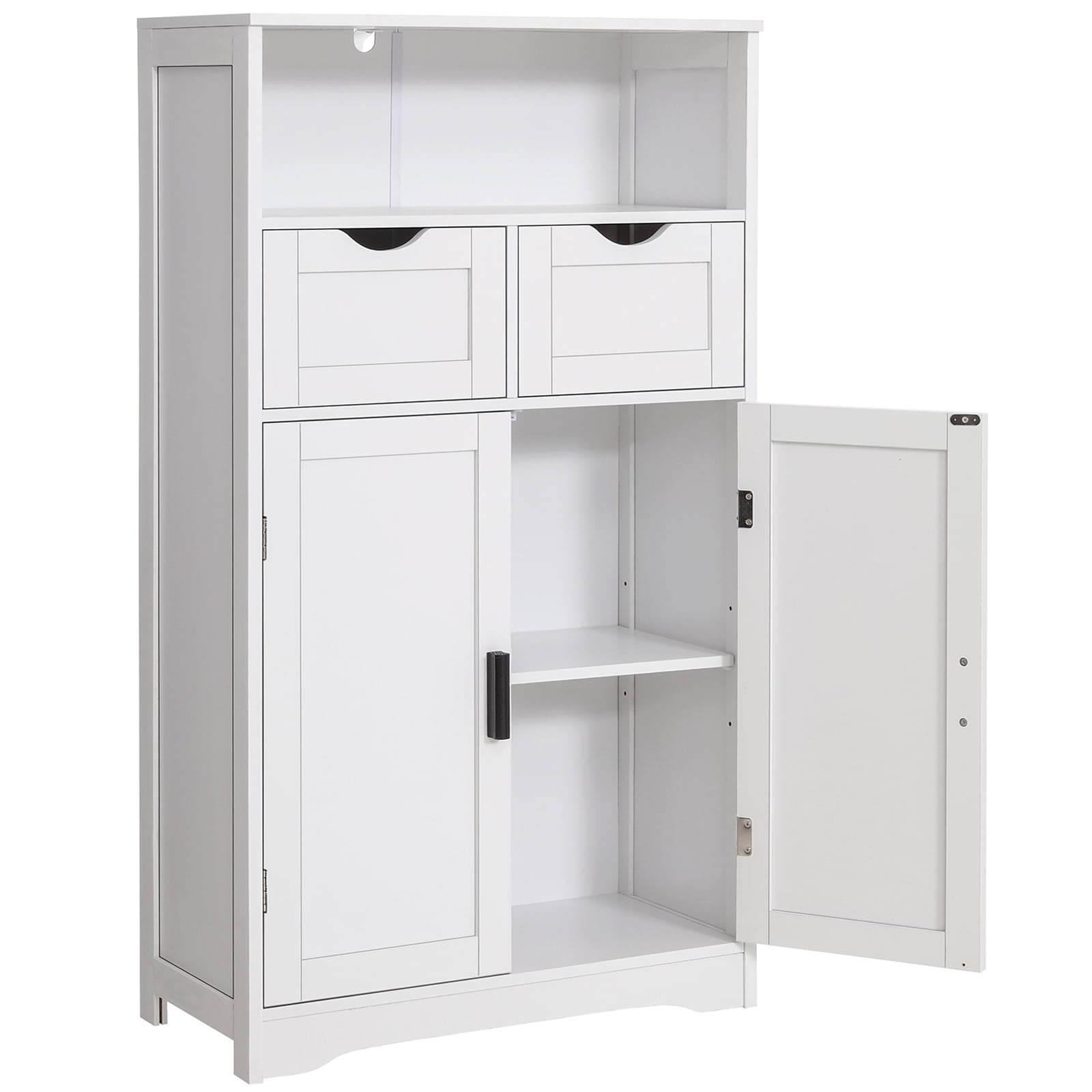 IWELL Bathroom with 2 Drawers and Shelves, Bathroom Storage
