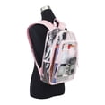 thumbnail image 3 of Eastsport Multi-Purpose Clear Backpack with Front Pocket, Adjustable Straps, Rose Sand, 3 of 7
