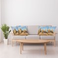 thumbnail image 4 of Ambesonne Cactus Throw Pillow Cover 4 Pack, Saguaros Boulders Sunset, 24", Pale Blue Pale Brown, 4 of 6
