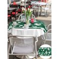 thumbnail image 6 of Outdoor Tablecloth with Umbrella Hole Zipper Green Flowers Round Tablecloth 60" Waterproof Outside Table Cloth Spring Floral Watercolor Botanical Patio Table Cover Tablecloths for Picnic Party, 6 of 8
