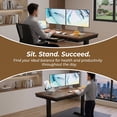 thumbnail image 4 of One-Piece Tabletop Standing Desk with USB & Type-C & Drawers, Electric Adjustable Height Desk, Sit to Stand Up Computer Desk for Small Apartment, 40" x 24", Walnut, 4 of 8