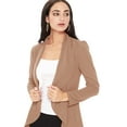 thumbnail image 4 of Women's Elegant Solid Stretch Open Front Long Sleeve Blazer Jacket, 4 of 5